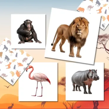 Memory zwierzęta Afryki