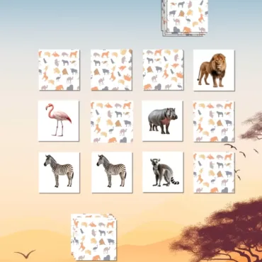 Memory zwierzęta Afryki