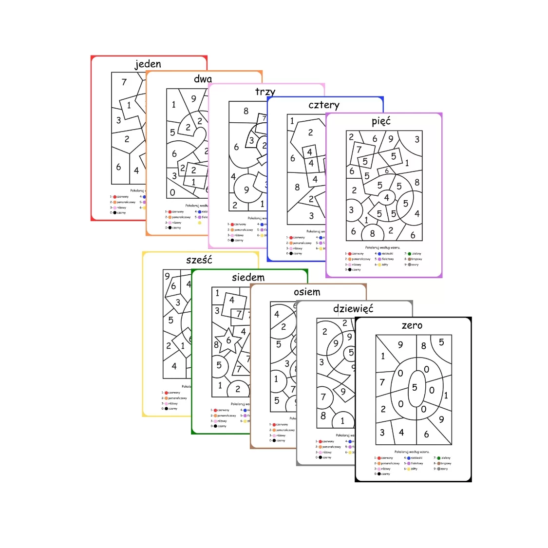 kolorowanie według numerów