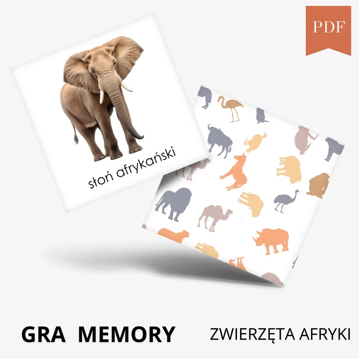 gra Memory Zwierzęta Afryki