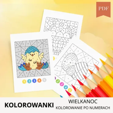 Alternative view of Kolorowanki wielkanocne - kolorowanie po numerach