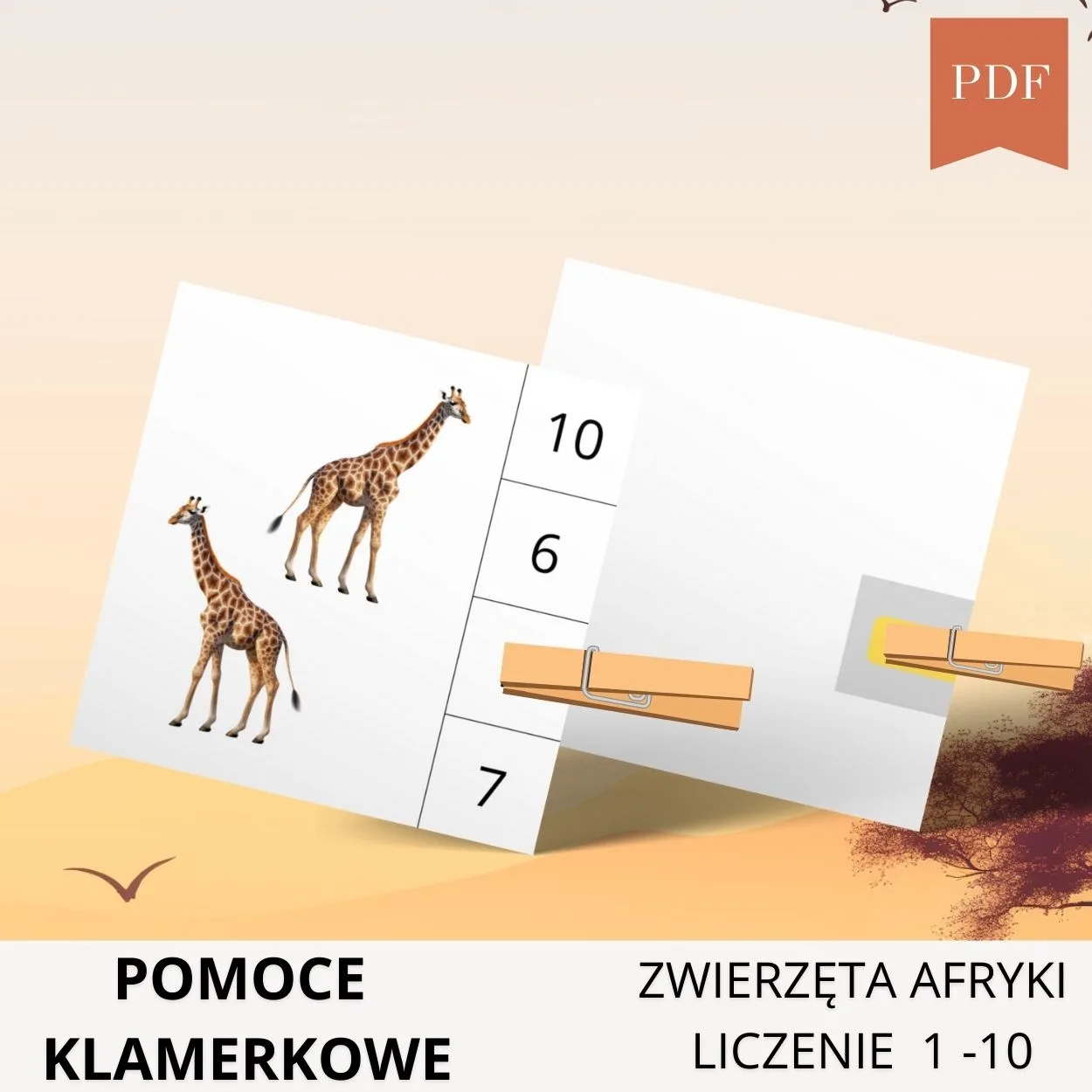 pomoce klamerkowe liczenie do 10