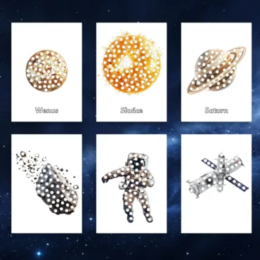 Kosmos wyklejanki do druku