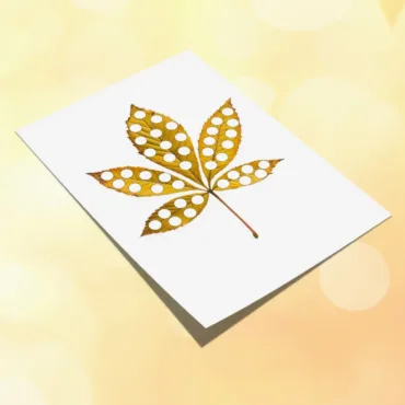 Kreatywne zadania plastyczne na jesień – liście do wyklejania, Liść kasztanowca