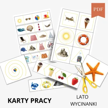 Lato wycinanki do druku – zestaw PDF dla dzieci