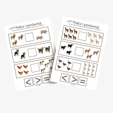 Matematyka ze zwierzętami na wsi w przedszkolu