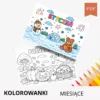 Miesiące kolorowanka do druku