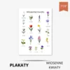 Plakat wiosenne kwiaty do druku