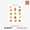 Plakat z liśćmi jesieni do druku PDF
