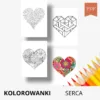Serca kolorowanki do druku