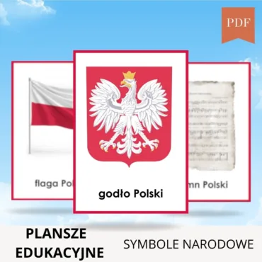 Symbole narodowe Polski dla dzieci do druku plansze edukacyjne