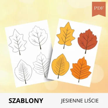 Szablony liści jesiennych do druku PDF