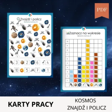 Układ Słoneczny wyszukiwanka kosmos dla dzieci do druku