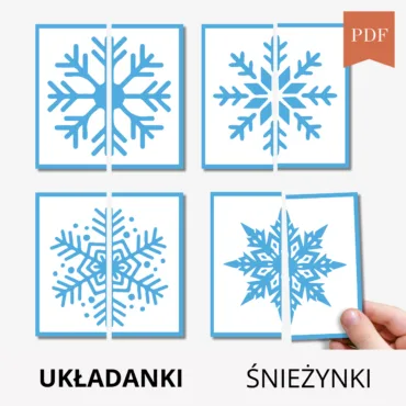 Układanki płatki śniegu