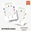 Wiosenne kwiaty wykreślanka