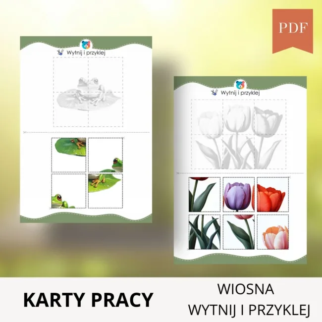 Wiosenne wycinanki wytnij i przyklej