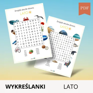 Wykreślanka dla dzieci Lato