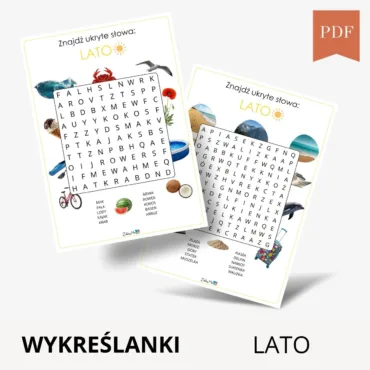 Wykreślanka lato do druku pdf
