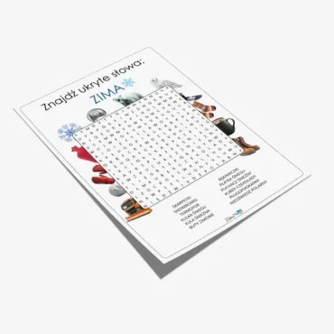 Zimowe karty pracy z wykreślanką