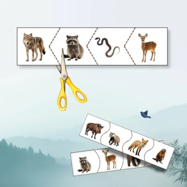 nauka wycinania, Zwierzęta leśne wycinanki