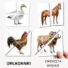 Zwierzęta wiejskie puzzle do druku