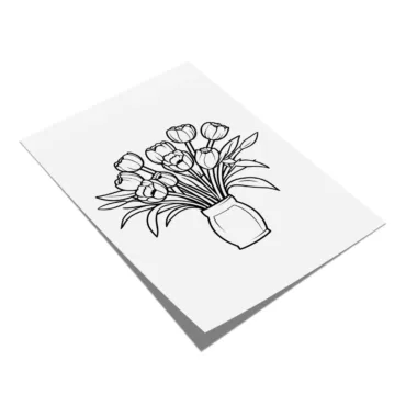 bukiet kwiatów wiosennych kolorowanka