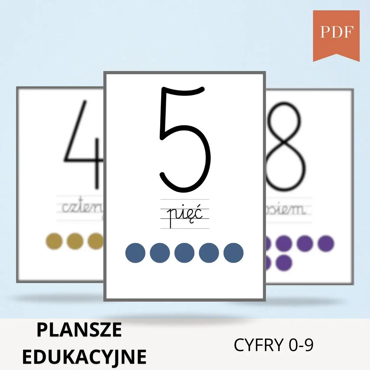 cyfry i liczby od 0 do 9 PDF