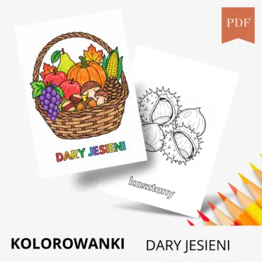 dary jesieni kolorowanka do druku PDF