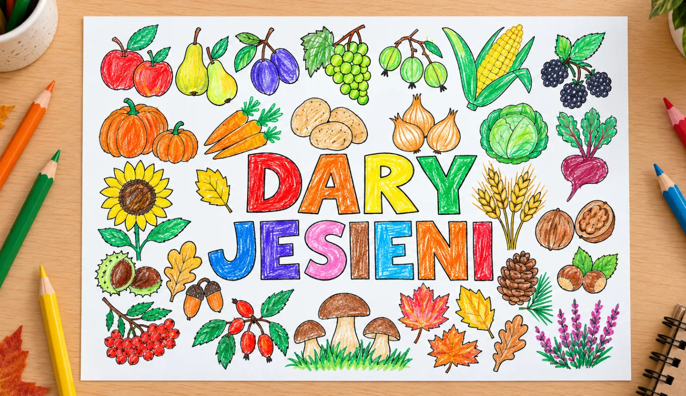 dary jesieni kolorowanki jesień