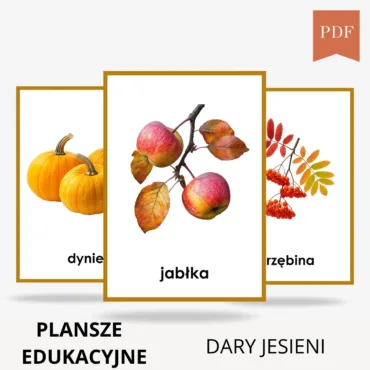 dary jesienie do druku plansze edukacyjne