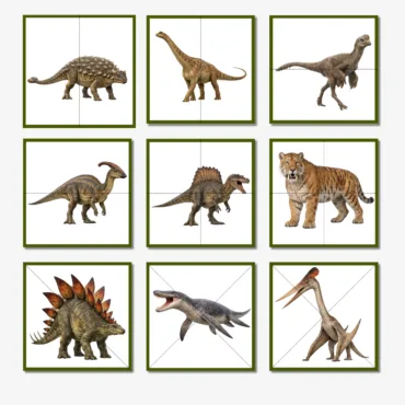dinozaur puzzle do druku