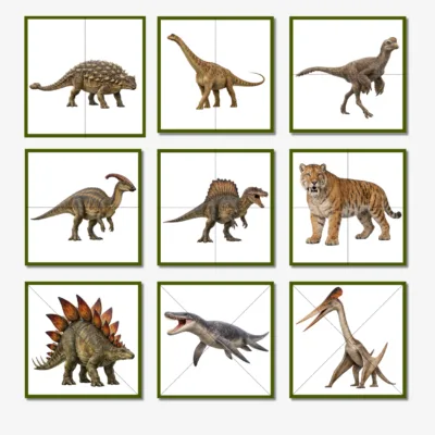 dinozaur puzzle do druku