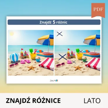 gra znajdź różnicę Lato wakacje