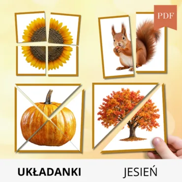jesień puzzle do druku