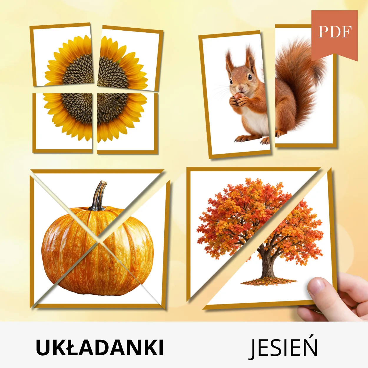 jesień puzzle do druku