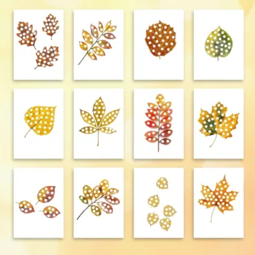 jesienne liście karty pracy do wyklejania plasteliną dla maluchów