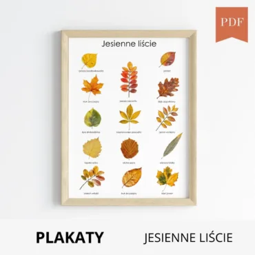 jesienne liście plakat do wydruku