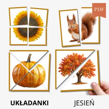 jesienne puzzle do druku