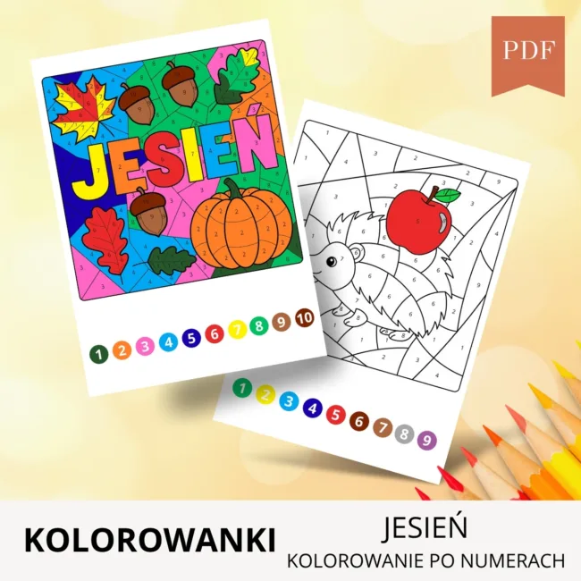 kolorowanie według kodu jesień