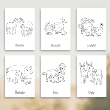 kolorowanki do druku zwierzęta na wsi