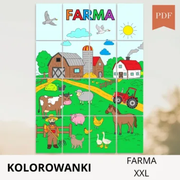 kolorowanki farma do wydrukowania XXL