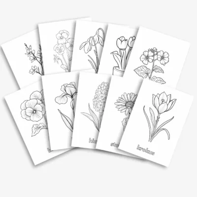 kolorowanki wiosennych kwiatów