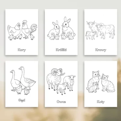 kolorowanki zwierzęta na wsi do wydruku