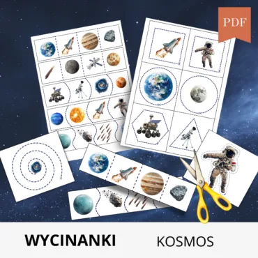kosmos wycinanki do druku dla dzieci