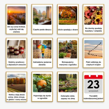 oznaki jesieni dla dzieci