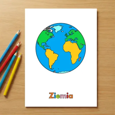 planeta ziemia kolorowanka