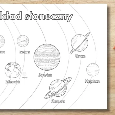 planety układu słonecznego kolorowanka