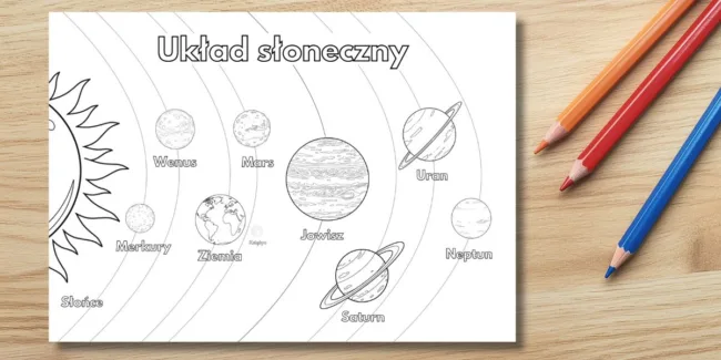 planety układu słonecznego kolorowanka