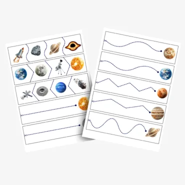 planety układu słonecznego wycinanki dla dzieci