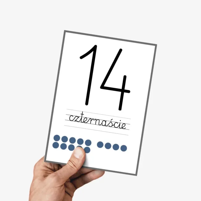 plansza edukacyjna liczba 14 w formacie pdf